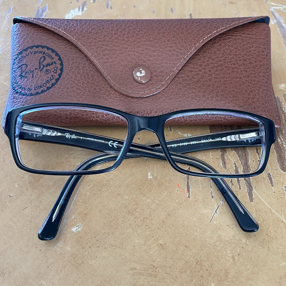 Ray ban frames and case